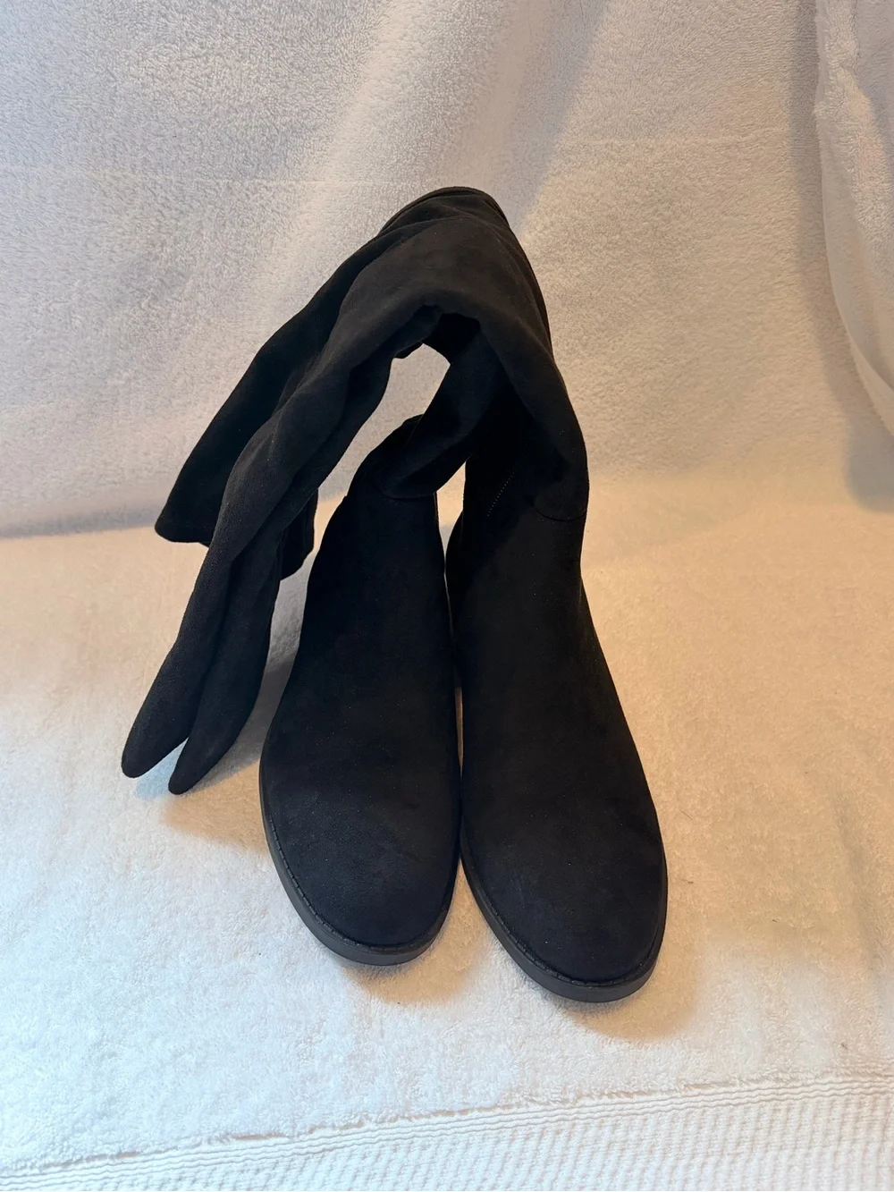 Kelly & Katie Black Over-the-Knee Suede Boots